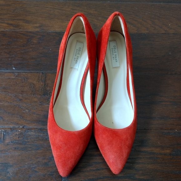 Shoes - Cole Haan Red Suede Heels
